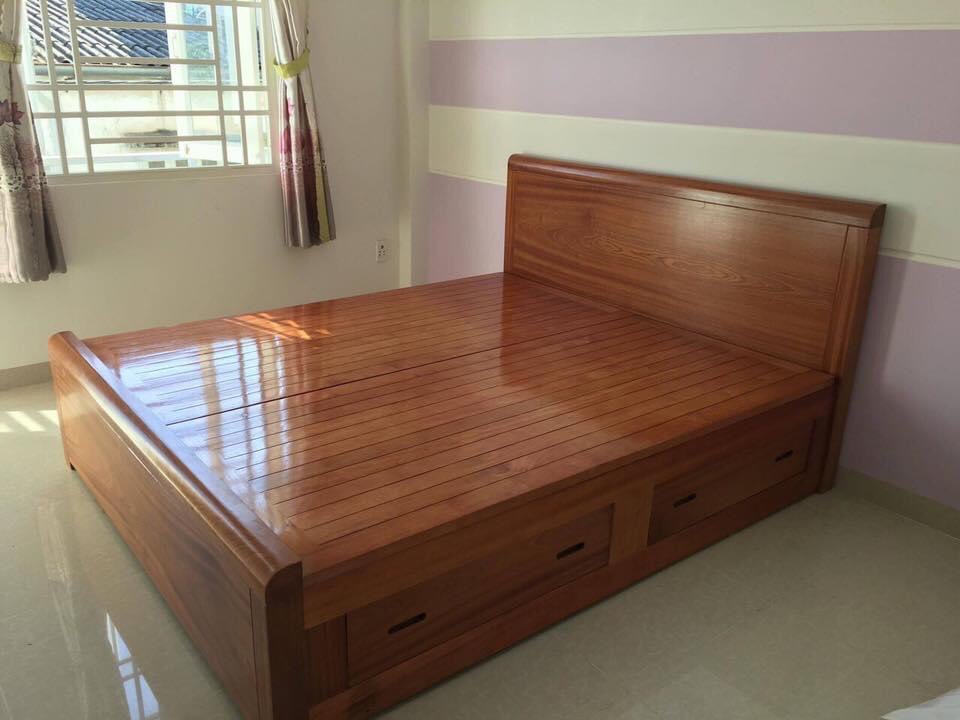 Giường ngủ gỗ hương đá 1m60 x 2m